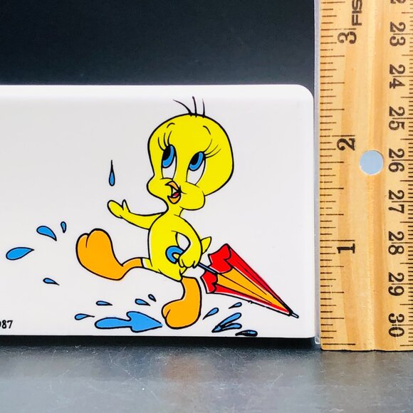 Vintage 1987 Looney Tunes TWEETY Bird Toothbrush Paste Holder - Retro Bathroom - Picture 10 of 10